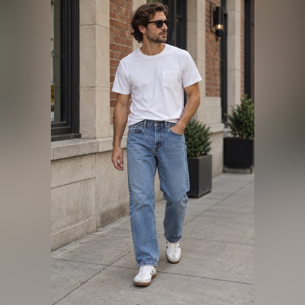 Vintage Wrangler Jeans Mens 38x28 USA Made 100% Cotton High Rise Straight 90s